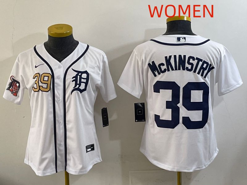 Women Detroit Tigers #39 Mckinstry White Game Nike MLB Jersey style 008->colorado rockies->MLB Jersey